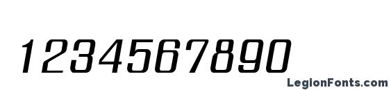 IrisUPC Italic Font, Number Fonts