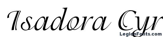 Isadora Cyr font, free Isadora Cyr font, preview Isadora Cyr font