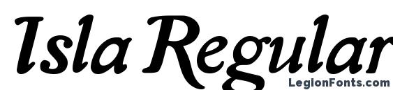 шрифт Isla Regular, бесплатный шрифт Isla Regular, предварительный просмотр шрифта Isla Regular