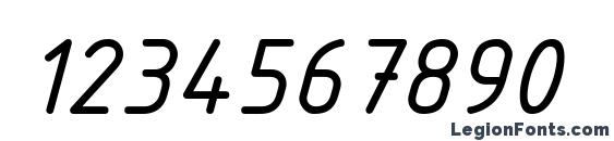 ISOCPEUR Italic Font, Number Fonts