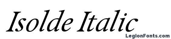 шрифт Isolde Italic, бесплатный шрифт Isolde Italic, предварительный просмотр шрифта Isolde Italic