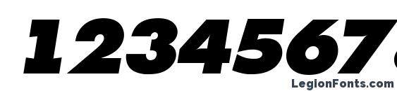 Isomar Display Expanded SSi Expanded Italic Font, Number Fonts