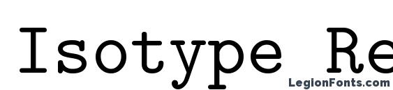 Isotype Regular font, free Isotype Regular font, preview Isotype Regular font