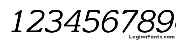 Italiac italic Font, Number Fonts