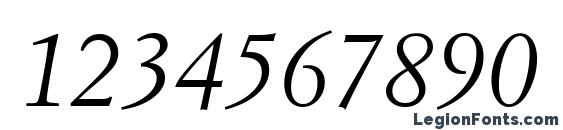 Italian Garamond Italic BT Font, Number Fonts