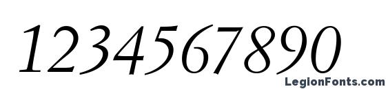 Italian Garfeld Italic Font, Number Fonts