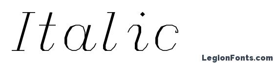 Italic Font