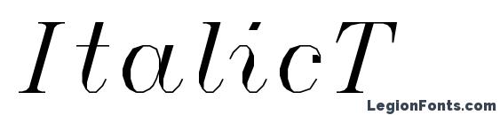 ItalicT Font