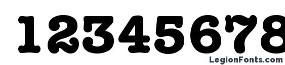 ITC American Typewriter LT Bold Alternate Font, Number Fonts