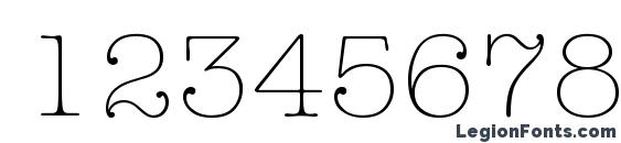 ITC American Typewriter LT Light Alternate Font, Number Fonts