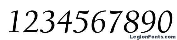 ITC Berkeley Oldstyle LT Italic Font, Number Fonts