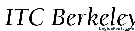Шрифт ITC Berkeley Oldstyle LT Italic
