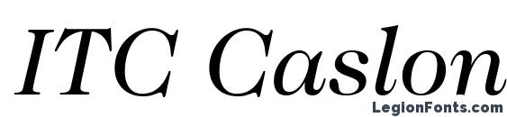ITC Caslon 224 LT Book Italic Font