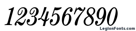 ITC Century LT Book Condensed Italic Font, Number Fonts