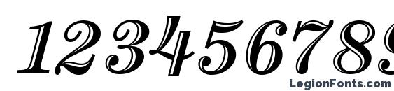 ITC Century LT Handtooled Bold Italic Font, Number Fonts