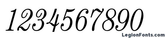 ITC Century LT Light Condensed Italic Font, Number Fonts