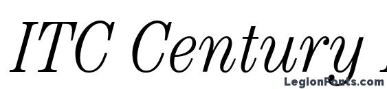 Шрифт ITC Century LT Light Condensed Italic