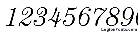 ITC Century LT Light Italic Font, Number Fonts