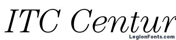 Шрифт ITC Century LT Light Italic, Типографические шрифты