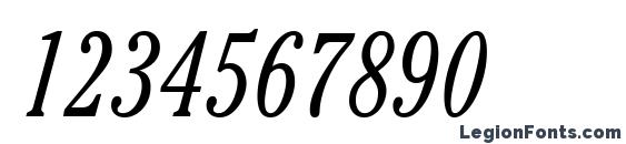 ITC Cheltenham LT Light Condensed Italic Font, Number Fonts