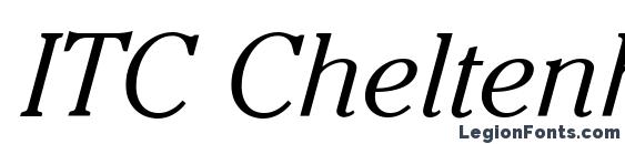 Шрифт ITC Cheltenham LT Light Italic