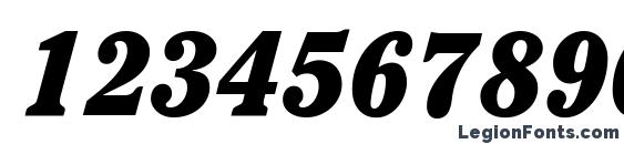 ITC Cheltenham LT Ultra Condensed Italic Font, Number Fonts