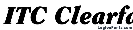 Шрифт ITC Clearface LT Black Italic