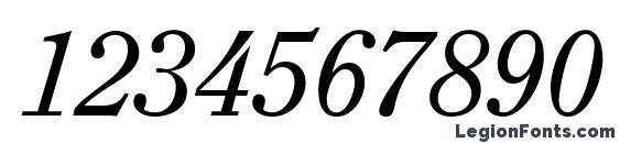 ITC Clearface LT Regular Italic Font, Number Fonts