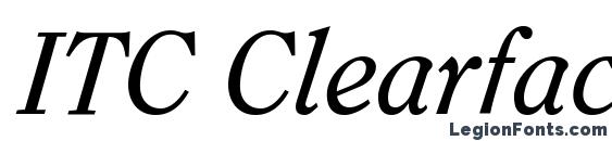 ITC Clearface LT Regular Italic Font