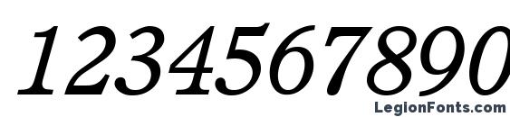 ITC Cushing LT Book Italic Font, Number Fonts