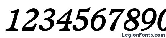 ITC Cushing LT Medium Italic Font, Number Fonts