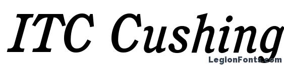 Шрифт ITC Cushing LT Medium Italic, Типографические шрифты