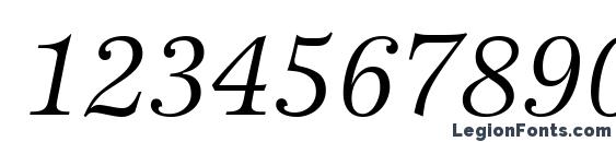 ITC Esprit LT Book Italic Font, Number Fonts