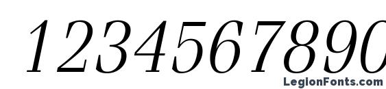 ITC Fenice LT Light Oblique Font, Number Fonts