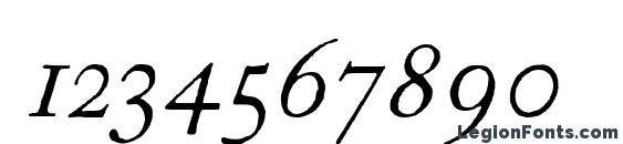 ITC Founders Caslon 12 Italic Font, Number Fonts