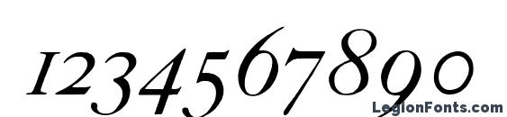 ITC Founders Caslon 42 Italic Font, Number Fonts