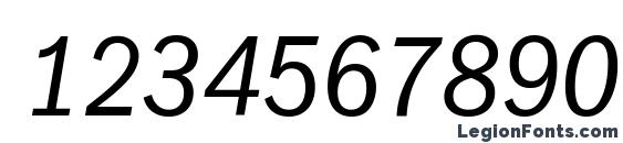 ITC Franklin Gothic LT Book Condensed Italic Font, Number Fonts