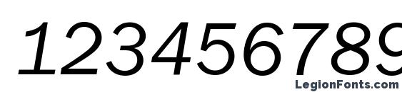 ITC Franklin Gothic LT Book Italic Font, Number Fonts