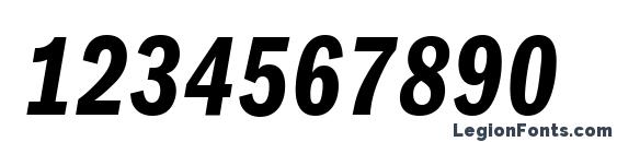 ITC Franklin Gothic LT Demi Compressed Italic Font, Number Fonts