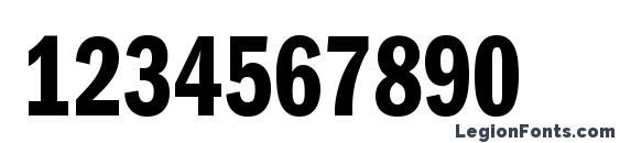 ITC Franklin Gothic LT Demi Compressed Font, Number Fonts