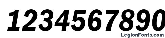 ITC Franklin Gothic LT Demi Condensed Italic Font, Number Fonts