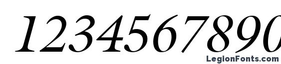 ITC Galliard LT Italic Font, Number Fonts