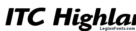 Шрифт ITC Highlander LT Bold Italic