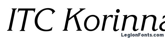 ITC Korinna LT Regular Kursiv font, free ITC Korinna LT Regular Kursiv font, preview ITC Korinna LT Regular Kursiv font