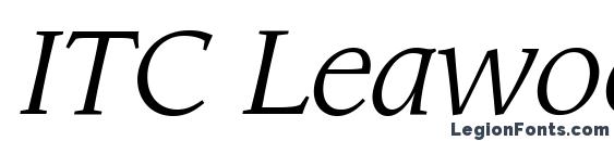 ITC Leawood LT Book Italic Font