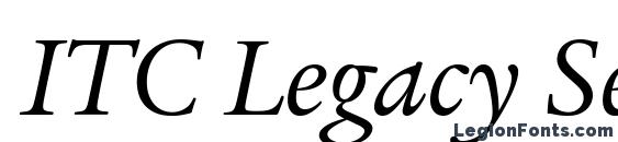Шрифт ITC Legacy Serif LT Book Italic