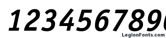 ITC Officina Sans LT Bold Italic Font, Number Fonts