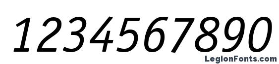 ITC Officina Sans LT Book Italic Font, Number Fonts