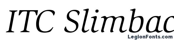 ITC Slimbach LT Book Italic Font