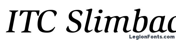 ITC Slimbach LT Medium Italic Font